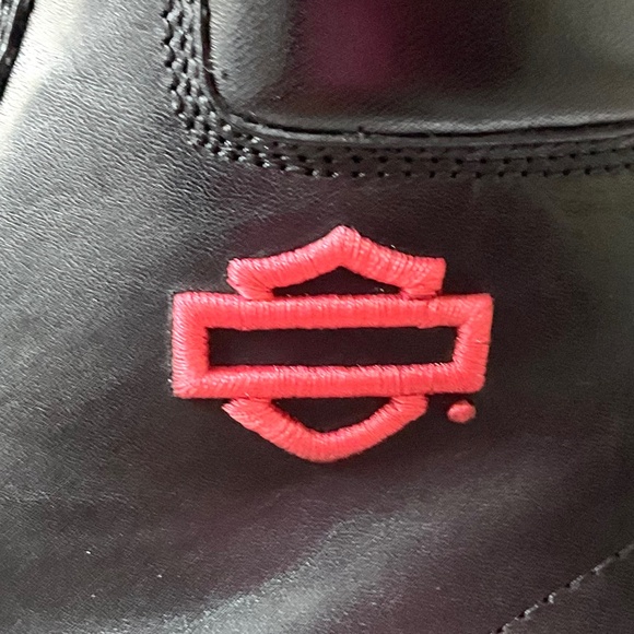 HARLEY DAVIDSON Chunky Lug Sole Grunge, Goth core Combat Moto Witchy Boots Sz 6 - Picture 4 of 15